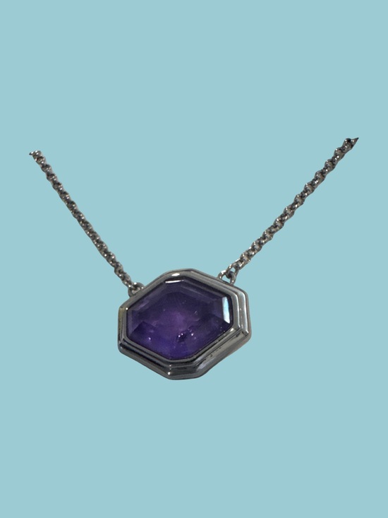 Jewelry - Necklace amethyst fused with genuine quartz